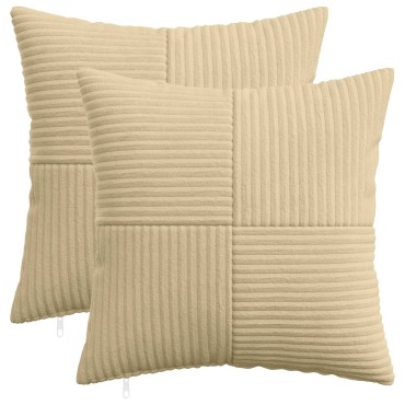 vidaXL Κάλυμμα Μαξιλαριού 2 pcs ALMELO Γκρι Πράσινο 45 x 45 cm