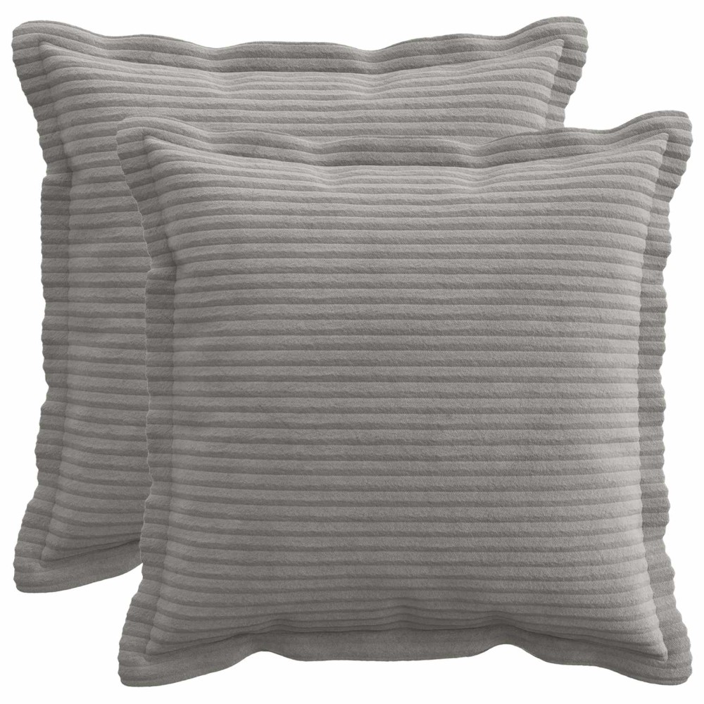 vidaXL Κάλυμμα Μαξιλαριού 2 τμχ. HOUTEN Ανοιχτό γκρι 40 x 40 cm