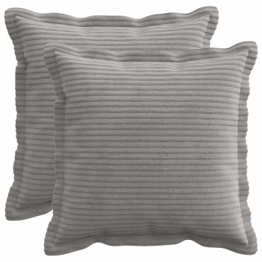 vidaXL Κάλυμμα Μαξιλαριού 2 τμχ. HOUTEN Ανοιχτό γκρι 40 x 40 cm