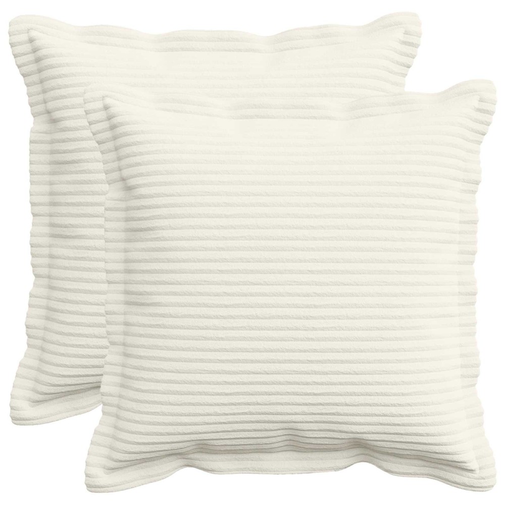 vidaXL Κάλυμμα Μαξιλαριού 2 τμχ. HOUTEN Κρεμ 40 x 40 cm κορντουρόι