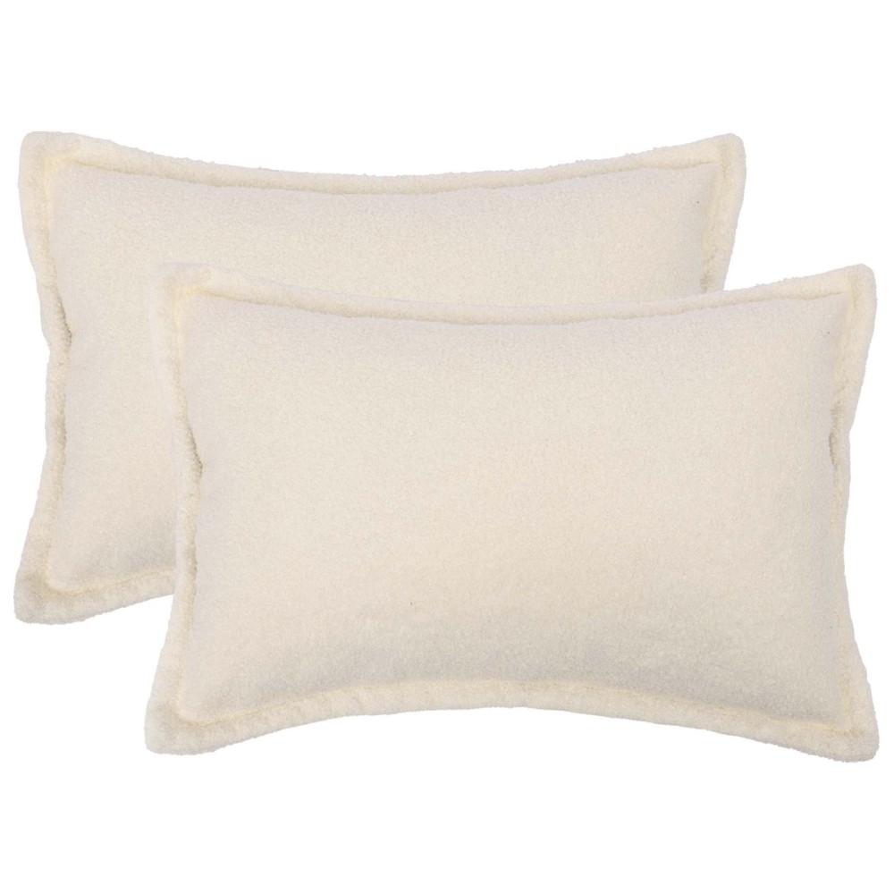 vidaXL Κάλυμμα Μαξιλαριού 2 pcs HOUTEN Κρεμ 50 x 70 cm Μπουκλέ