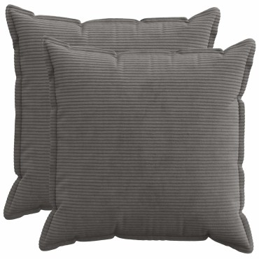 vidaXL Κάλυμμα Μαξιλαριού 2 τμχ. HOUTEN Σκούρο Γκρι 80 x 80 cm