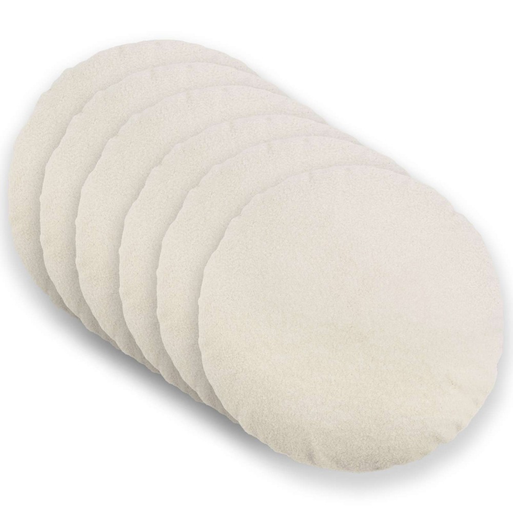 vidaXL Κάλυμμα Μαξιλαριού 6 pcs HEERLEN Κρεμ Ø 40 cm Μπουκλέ