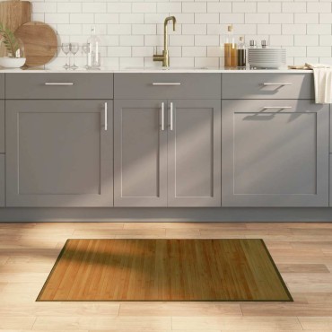 vidaXL Χαλί Ορθογώνιο Καφέ 70x100cm Μπαμπού