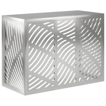 vidaXL Κάλυμμα κλιματιστικού Ασημί 110 x 50 x 80 cm