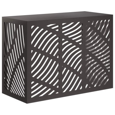 vidaXL Κάλυμμα κλιματιστικού Μαύρο 110 x 50 x 80 cm Ατσάλι
