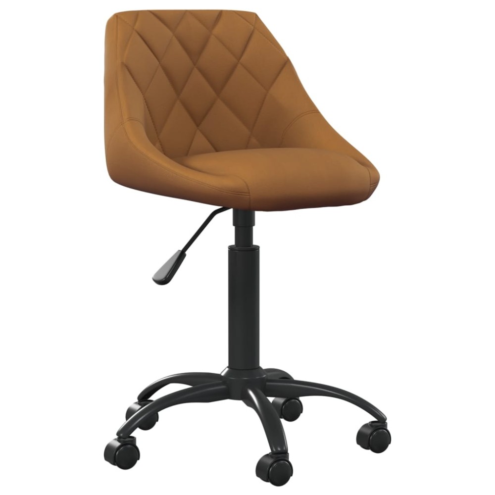 vidaXL Καρέκλα Γραφείου Καφέ Βελούδινη 44x46x(67,5-79)cm 1 τεμ.