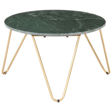 vidaXL Τραπεζάκι Σαλονιού Πράσινο 65x65x42cm Πέτρα με Μαρμάρινη Υφή 1 τεμ.