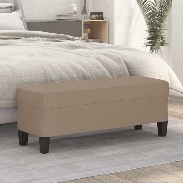 vidaXL Πάγκος Καπουτσίνο 100x35x41cm από Συνθετικό Δέρμα 1 τεμ.