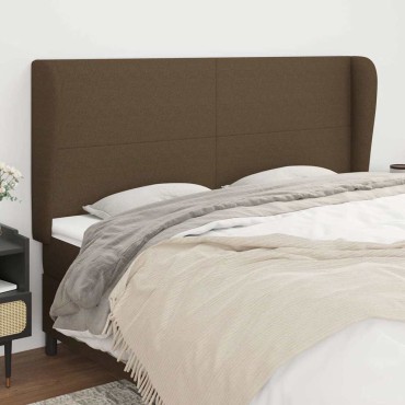 vidaXL Κεφαλάρι με Πτερύγια Σκούρο Καφέ 163x23x118/128cm Υφασμάτινο 1 τεμ.