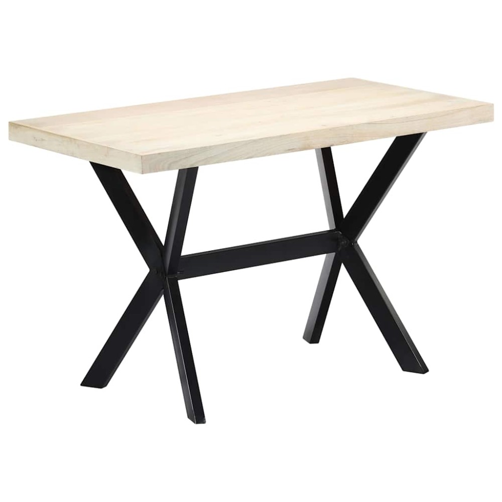 vidaXL Τραπεζαρία Λευκή 120x60x75cm από Μασίφ Ξύλο Μάνγκο 1 τεμ.