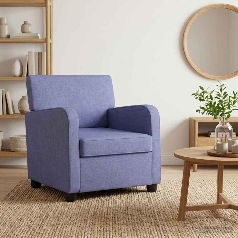 vidaXL Πολυθρόνα Μπλε τζην Ύφασμα 70x79x78cm 1 τεμ.
