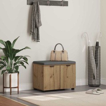 vidaXL Παγκάκι Χαλωρίου Τεχνίτικη Δρυς 60x38x46 εκ 1 τεμ.
