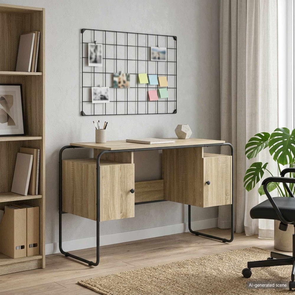 vidaXL Γραφείο με αποθηκευτικό χώρο Sonoma Δρυς 120x50,5x75,5cm 1 τεμ.