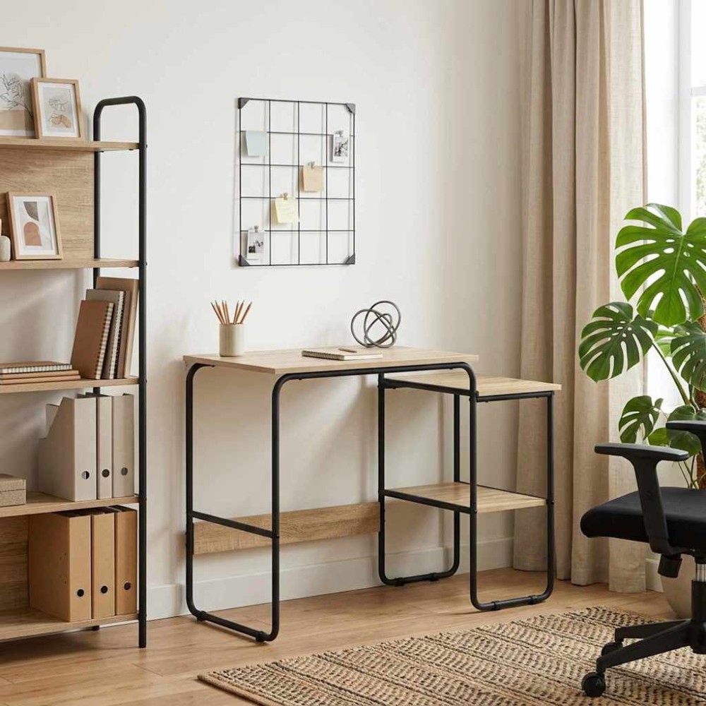 vidaXL Γραφείο με αποθηκευτικό χώρο Sonoma Δρυς 100x50x75cm 1 τεμ.