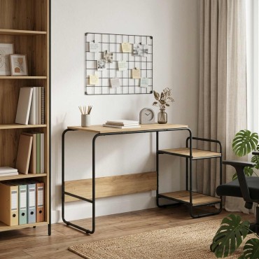 vidaXL Γραφείο με αποθηκευτικό χώρο Artisan Δρυς 131.5x50x75.5cm 1 τεμ.