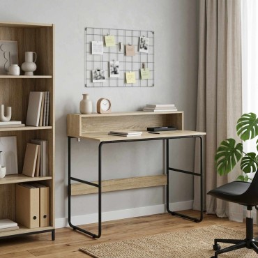 vidaXL Γραφείο με αποθηκευτικό χώρο Sonoma Δρυς 100x50x91cm 1 τεμ.