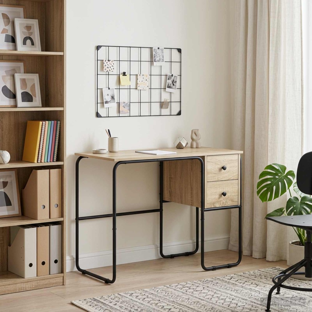 vidaXL Γραφείο με αποθηκευτικό χώρο Sonoma Δρυς 100x50x75cm 1 τεμ.