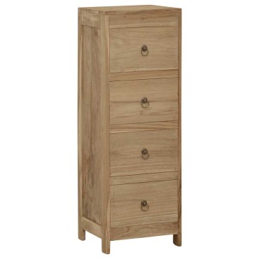 vidaXL Συρταριέρα 30x30x90cm από Μασίφ Ξύλο Teak 1 τεμ.