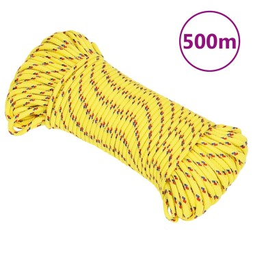 vidaXL Σχοινί Ναυτιλίας Κίτρινο 4 χιλ. 500 μ. από Πολυπροπυλένιο