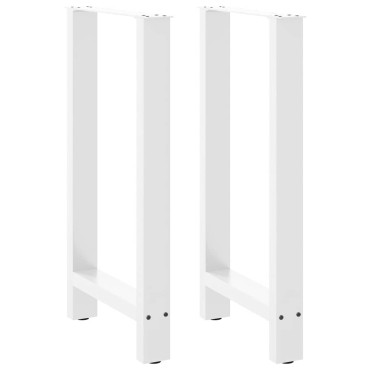 vidaXL Πόδια Τραπεζιού Μπαρ 2 τεμ. Λευκά 40x(90-91)cm Ατσάλι
