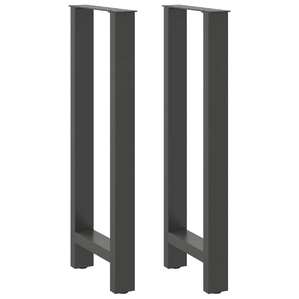 vidaXL Πόδια Τραπεζιού Μπαρ 2 τεμ. Ανθρακί 40x (100-101)cm Ατσάλι