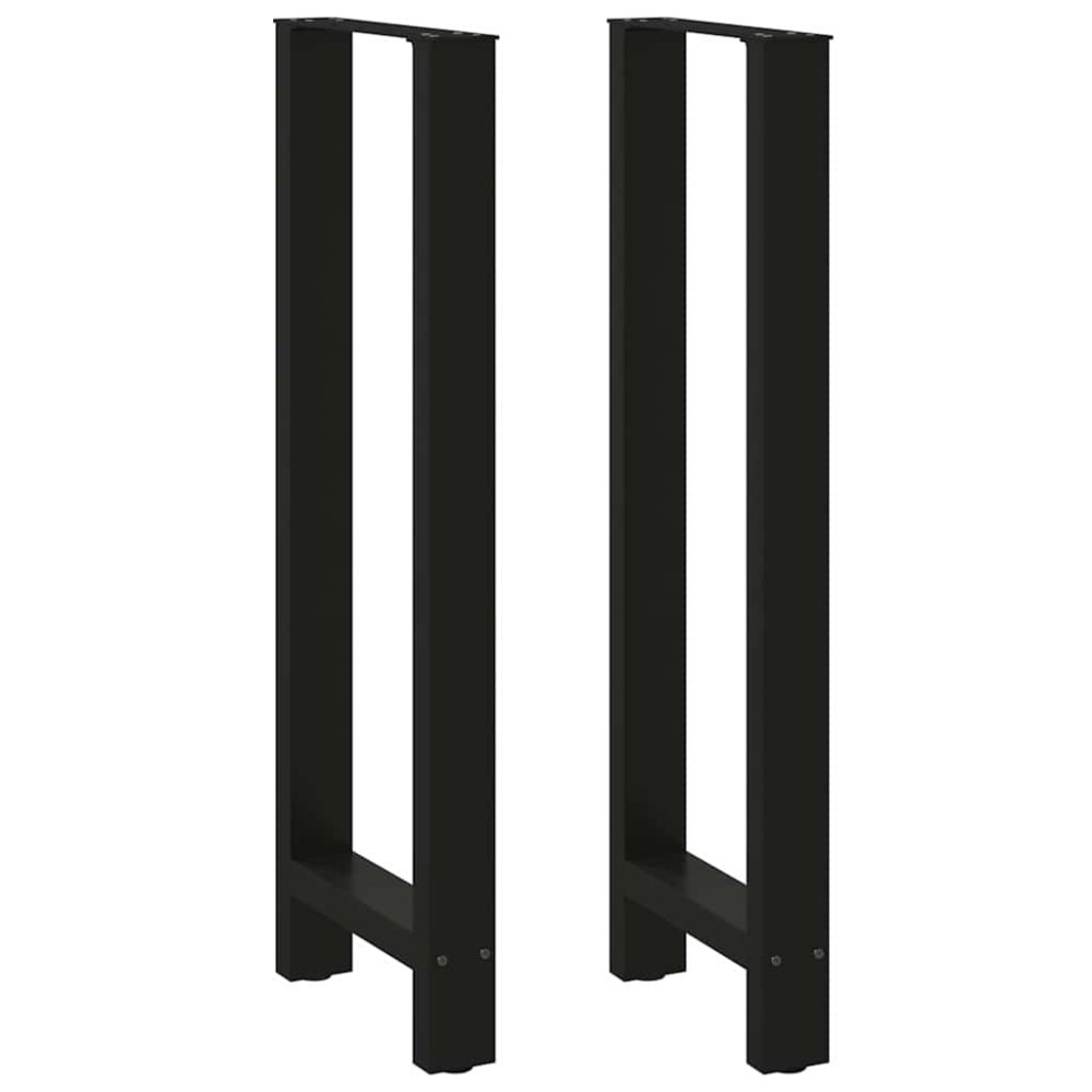 vidaXL Πόδια Τραπεζιού Μπαρ 2 τεμ. Μαύρα 50x(110-111)cm Ατσάλι