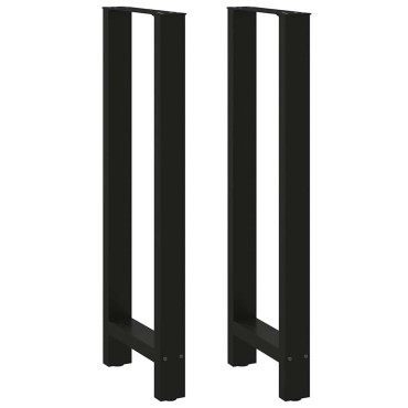vidaXL Πόδια Τραπεζιού Μπαρ 2 τεμ. Μαύρα 50x(110-111)cm Ατσάλι