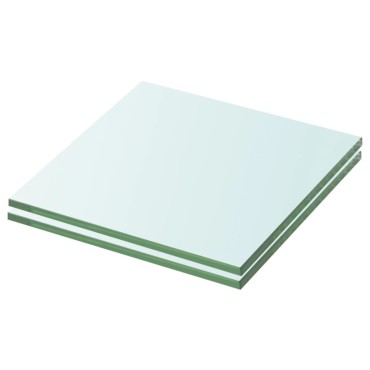 vidaXL Ράφια Πάνελ 2 τεμ. Διάφανα 20x15cm Γυάλινα