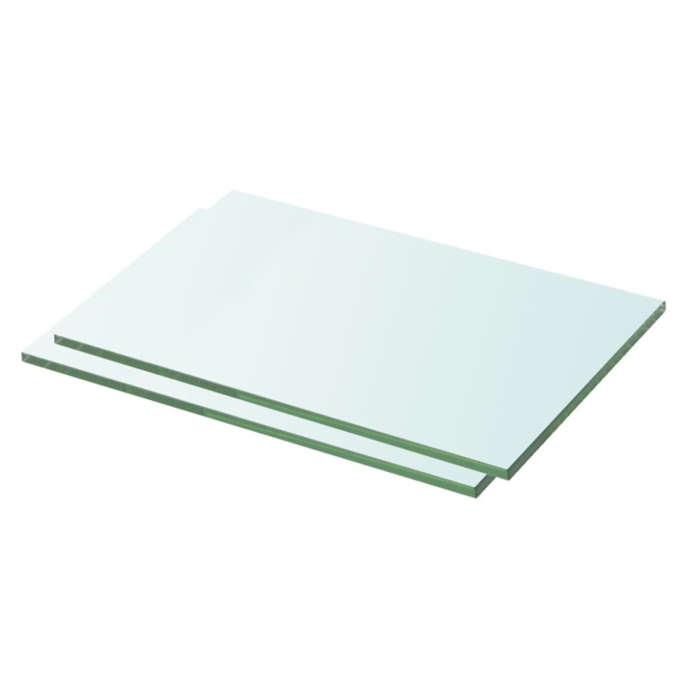 vidaXL Ράφια Πάνελ 2 τεμ. Διάφανα 30x15cm Γυάλινα