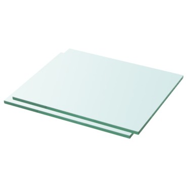 vidaXL Ράφια Πάνελ 2 τεμ. Διάφανα 30x20cm Γυάλινα