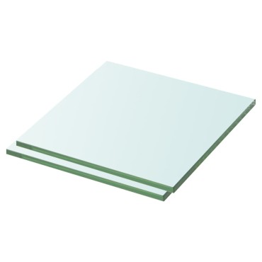 vidaXL Ράφια Πάνελ 2 τεμ. Διάφανα 30x30cm Γυάλινα