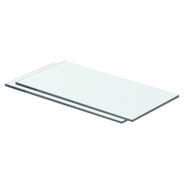 vidaXL Ράφια Πάνελ 2 τεμ. Διάφανα 40x15cm Γυάλινα