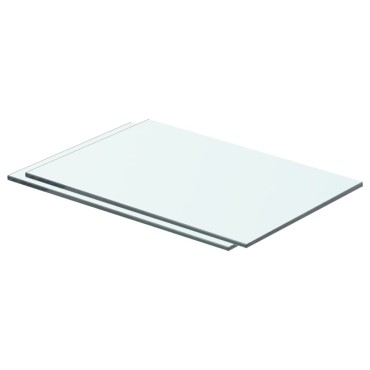 vidaXL Ράφια Πάνελ 2 τεμ. Διάφανα 40x20cm Γυάλινα