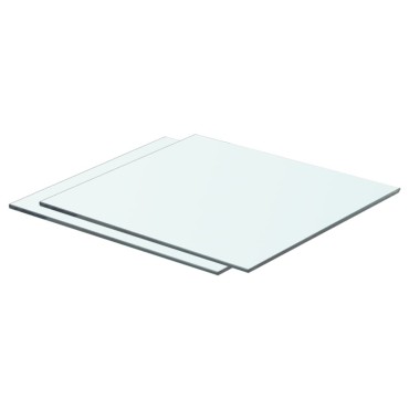 vidaXL Ράφια Πάνελ 2 τεμ. Διάφανα 40x30cm Γυάλινα