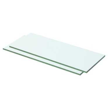 vidaXL Ράφια Πάνελ 2 τεμ. Διάφανα 50x15cm Γυάλινα