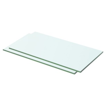 vidaXL Ράφια Πάνελ 2 τεμ. Διάφανα 50x20cm Γυάλινα
