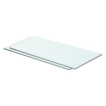 vidaXL Ράφια Πάνελ 2 τεμ. Διάφανα 60x25cm Γυάλινα