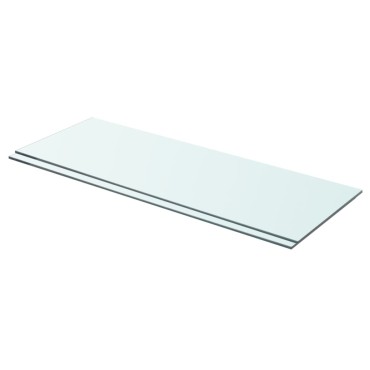 vidaXL Ράφια Πάνελ 2 τεμ. Διάφανα 70x25cm Γυάλινα