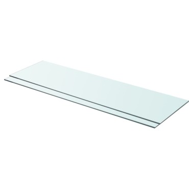 vidaXL Ράφια Πάνελ 2 τεμ. Διάφανα 90x25cm Γυάλινα