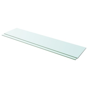 vidaXL Ράφια Πάνελ 2 τεμ. Διάφανα 110x25cm Γυάλινα