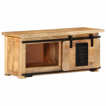 vidaXL Έπιπλο Τηλεόρασης 90x35x40cm από Μασίφ Ξύλο Μάνγκο