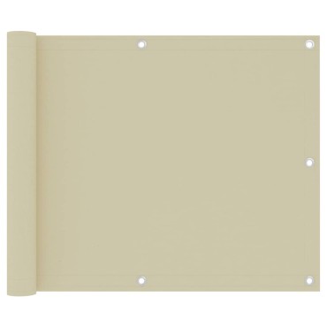 vidaXL Διαχωριστικό Βεράντας Κρεμ 75 x 500 εκ. Ύφασμα Oxford
