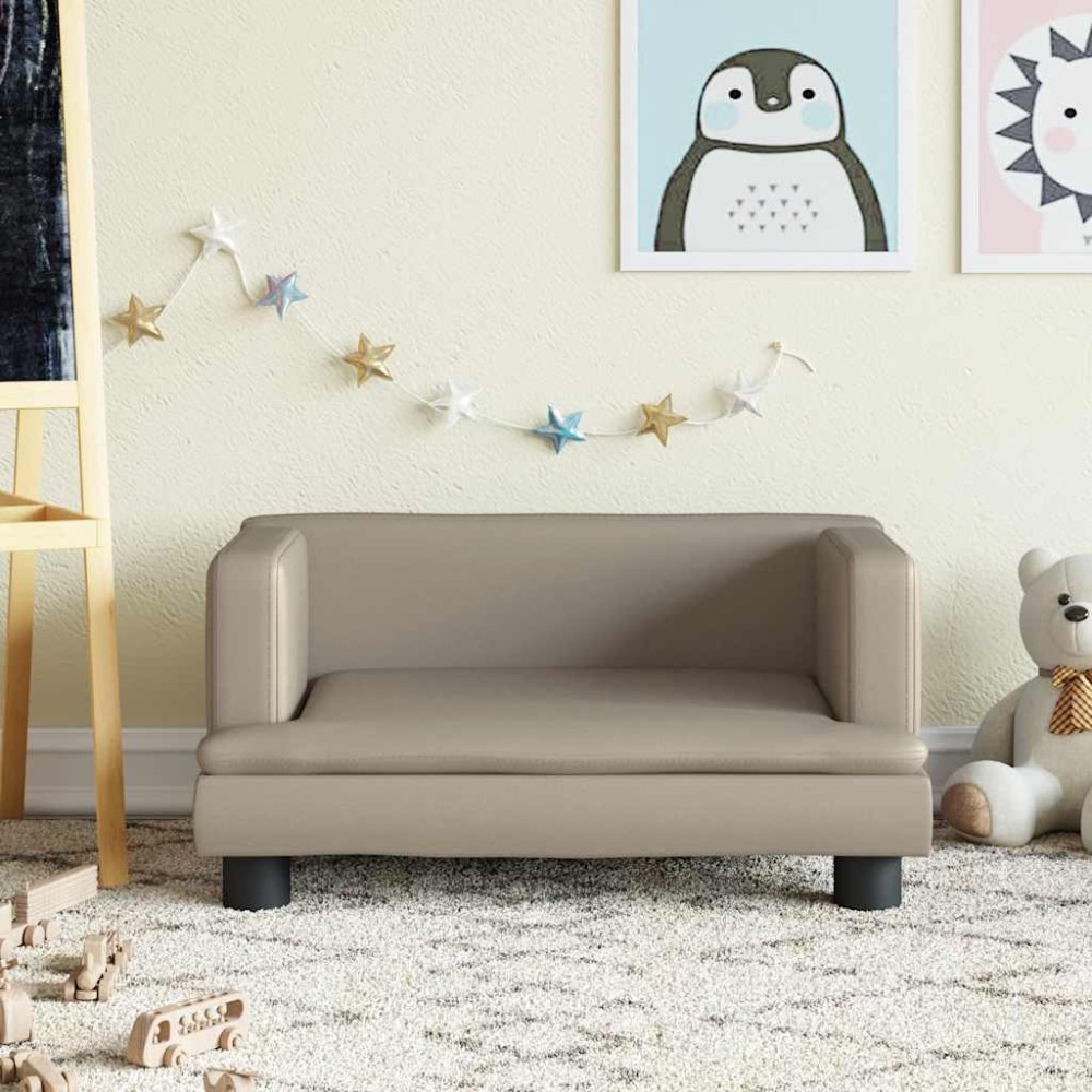 vidaXL Καναπές Παιδικός Καπουτσίνο 60x40x30cm από Συνθ. Δέρμα 1 τεμ.