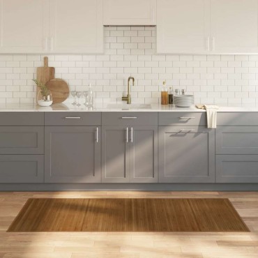 vidaXL Χαλί Ορθογώνιο Καφέ 80x200cm Μπαμπού