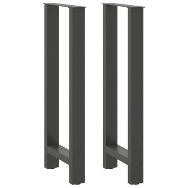 vidaXL Πόδια Τραπεζιού Μπαρ 2 τεμ. Ανθρακί 50x(100-101)cm Ατσάλι