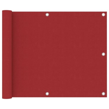 vidaXL Διαχωριστικό Βεράντας Κόκκινο 75 x 600 εκ. Ύφασμα Oxford