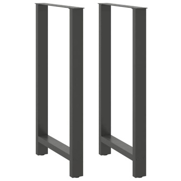 vidaXL Πόδια Τραπεζιού Μπαρ 2 τεμ. Ανθρακί 60x(110-111)cm Ατσάλι