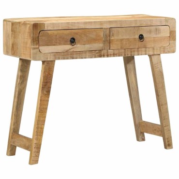 vidaXL Τραπέζι κονσόλας 90x32x75cm από μασίφ ξύλο Rough Mango 1 τεμ.