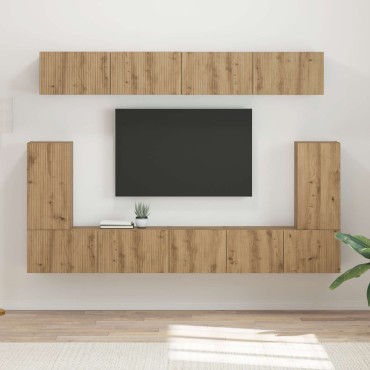 vidaXL Σετ επίπλου τηλεόρασης 5 τμχ. Artisan Oak Επεξεργασμένο Ξύλο